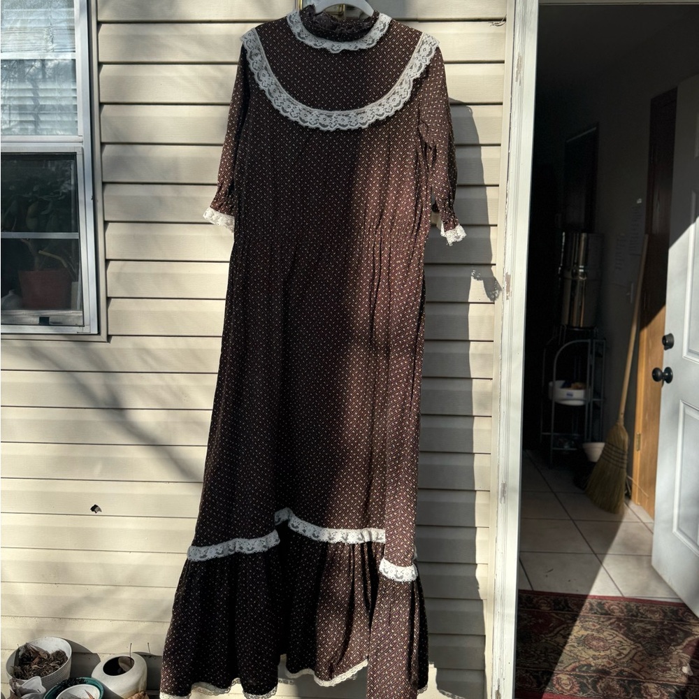 Handmade Prairie Dress - Gunne Sax style - size L